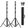 2Pack 118" /3m Heavy Duty Light Stands Spring Cushioned Tripod Stands Max Load Bearing: 10KG / 22LB Portable with Carry Bag for Photography Shooting Photo Video Studio view 1