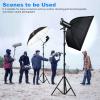 2Pack 118" /3m Heavy Duty Light Stands Spring Cushioned Tripod Stands Max Load Bearing: 10KG / 22LB Portable with Carry Bag for Photography Shooting Photo Video Studio view 3