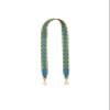 KOLOMOMO Handmade Epsom and Swift leather woven shoulder straps can be used for Bolide bags, 2424 bags (New Blue Jean Lime Gold Buckle) view 1