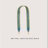 KOLOMOMO Handmade Epsom and Swift leather woven shoulder straps can be used for Bolide bags, 2424 bags (New Blue Jean Lime Gold Buckle) view 2