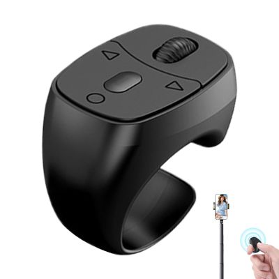 Fingertip Clicker - Mini Wireless Camcorder Controller, Mobile Remote Control | Cellphone Remote Clicker for Photo Recording Ebook Reading Vlogging Smartphones