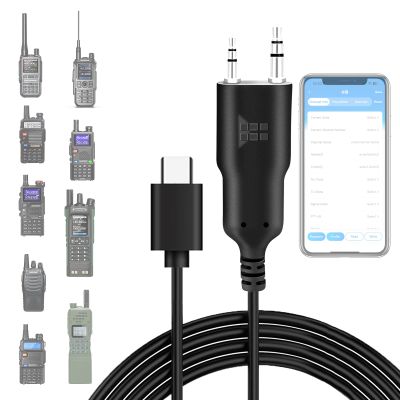 Airiton Ham Radio Phone APP Wireless Programming Type-C Cable for BF-F8HP PRO DM-32 GM-15 PRO UV-5R mini BF-888S UV-82 AR-152 UV-21R RT-22 Multiple Models
