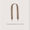 KOLOMOMO Handmade Epsom and Swift leather woven shoulder straps can be used for Bolide bags, 2424 bags (Etoupe Grey Craie Silver Buckle) view 2