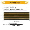 2 Pack Rubber Curb Ramps for Driveway - 1 Channel Protective Wire Cord Ramp,Heavy Duty Curb Ramps for Driveway with 8 Expansion Bolts,48"16"2.5",for Loading Dock Garage Sidewalk view 2