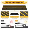 2 Pack Rubber Curb Ramps for Driveway - 1 Channel Protective Wire Cord Ramp,Heavy Duty Curb Ramps for Driveway with 8 Expansion Bolts,48"16"2.5",for Loading Dock Garage Sidewalk view 4