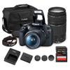 Canon EOS Rebel T7 DSLR Camera Kit | 24.1MP APS-C Sensor with EF-S 18-55mm & 75-300mm Lenses | Full HD 1080p Video Compact Beginner-Friendly Photography (2727C002) + Bag + 64GB Card view 1