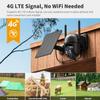 GMOX 4G LTE Cellular Security Camera, Solar Security Camera, 2K Color Night Vision, 360 Pan Tilt Auto-Tracking, Motion Detection, 2 Way Talk, with SIM Card, No WiFi Needed view 2