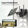 GMOX 4G LTE Cellular Security Camera, Solar Security Camera, 2K Color Night Vision, 360 Pan Tilt Auto-Tracking, Motion Detection, 2 Way Talk, with SIM Card, No WiFi Needed view 3