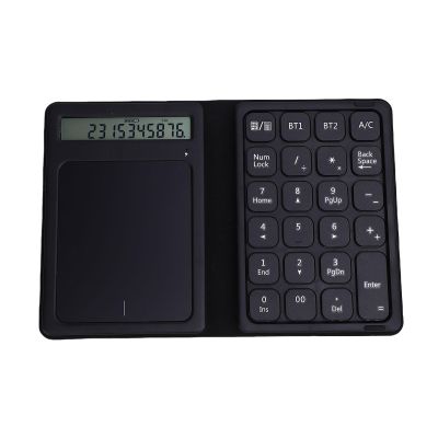 VBESTLIFE Bluetooth Number Pad, Foldable Wireless Numeric Keypad with Calculator and Touchpad, 23 Keys Portable Financial Numpad Keyboard