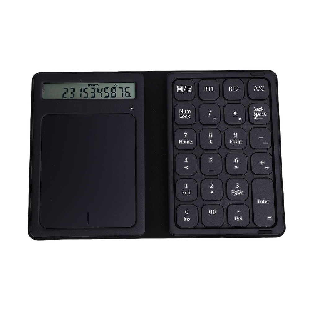 VBESTLIFE Bluetooth Number Pad, Foldable Wireless Numeric Keypad with Calculator and Touchpad, 23 Keys Portable Financial Numpad Keyboard
