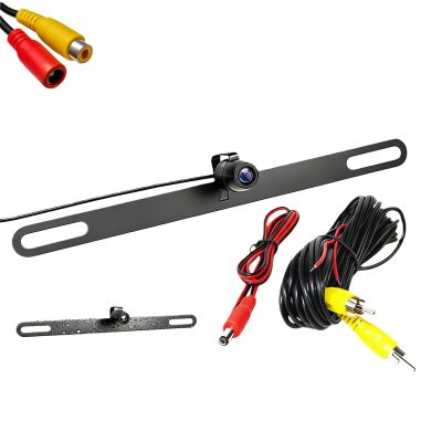 1080P License Plate Backup Camera 170 Degree Wide View Angle Rear/Front View Reverse Camera with Clear Night Vision IP68 Waterproof Backup Camera for Cars Sedans SUV MPV Van Pickup (6m Cable)