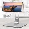 Aluminum Alloy Adjustable Tablet Stand Holder for 10-15.6in Devices - Foldable, Rotatable, and Sturdy Base for Phone, Kindle, and Tablet Use at Office or Bedside view 4