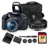 Canon EOS Rebel T7 DSLR Camera Kit | 24.1MP APS-C Sensor with EF-S 18-55mm Lens | Full HD 1080p Video Compact Beginner-Friendly Photography (2727C002) + Canon EF-S 24mm Lens + Bag + 64GB Card view 1