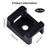 100 Pcs Zip Tie Mounts with Screw Hole, M5 Cable Tie Mount Base & Zip Tie Anchors, Nylon Zip Tie Holder for Wire Management view 2