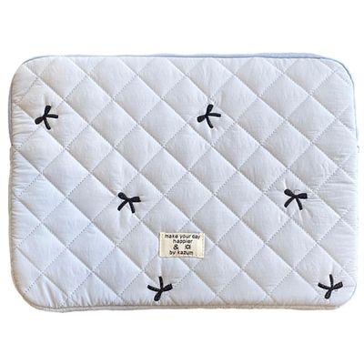 11/13/15 Inch Fluffy Laptop Bag Shockproof Quilted Tablet Sleeve Case Lattice Laptop Protective Bag Printing for Tablet Protection