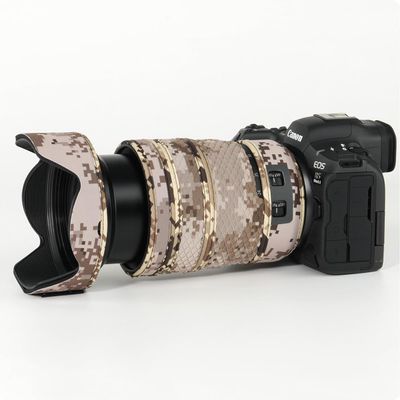 CHASING BIRDS Lens Camouflage Waterproof Coat for Nikon Z 24-70mm F2.8 S Rainproof Lens Protective Cover Version IV (Brown Grid, with 1.4X and 2.0X TC)