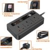 2M Extension Lead Multiple Plug Socket 24H Timing Outlets Cord with Switch(D) view 2