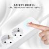 with Multi Socket SwitchPlug Strip with Overload Protection 3AC Plug Extension 2M Cord(D) view 4