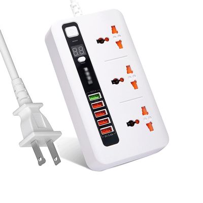 2M Extension Lead Multiple Plug Socket 24H Timing Outlets Cord with Switch(E)