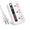 2M Extension Lead Multiple Plug Socket 24H Timing Outlets Cord with Switch(E) view 1