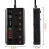 2M Extension Lead Multiple Plug Socket 24H Timing Outlets Cord with Switch(E) view 4