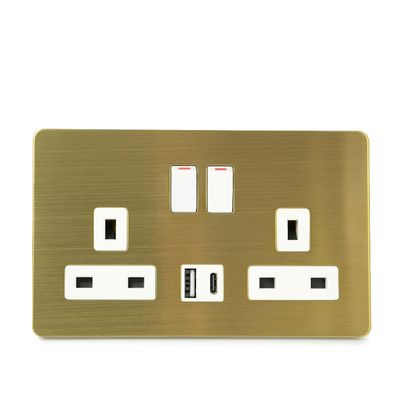 Fast Charge Wall Socket Smart Concealed Plug Switch(D)