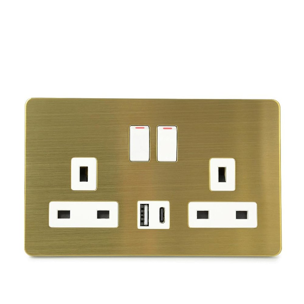 Fast Charge Wall Socket Smart Concealed Plug Switch(D)