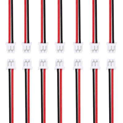 20 Sets 28 AWG JST MX 1.25mm 2 Pin Single Header Male Connector with Red Black Terminal Cable 150mm and Motherboard Plug for Flash, Indoor 3D Airplane, Toys