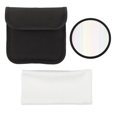 77mm Rainbow Flare Prism Lens Filter, Optical Glass Photography Filter - Creates Stunning Rainbow Glare Effects, Widescreen Film Look for Movies, Music Videos, and Night Scenes
