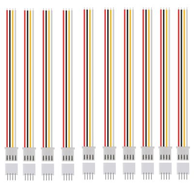 10-Pair XH 2.54mm 4-Pin Connector Kit, 26AWG 200mm Ribbon Cable