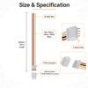 10-Pair XH 2.54mm 4-Pin Connector Kit, 26AWG 200mm Ribbon Cable view 2