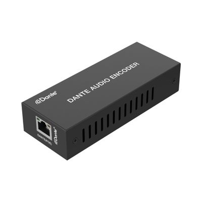 J-Tech Digital 2-Channel Dante Analog Audio Encoder with PoE, Balanced/Unbalanced Audio Input and 3-Level Gain Adjustment Audio Encoder [JTECH-DA2EP]