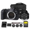 Canon EOS RP Mirrorless Camera| 26.2MP Full Frame Sensor| 4K Video Recording| Lightweight Compact Camera for Travel and Everyday Content Creation(3380C002) + Canon RF 50mm f/1.8 Lens + 64GB Card + Bag view 1