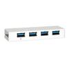 4 Port Self Powered USB 3.0 Super Speed Desktop Hub, White view 1