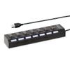 7 Port USB 2.0 Hub - High Speed Multiport with Individual Switches and LEDs view 1