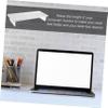 HAKIDZEL Acrylic Monitor Riser Desk Organizer Laptop Stand Computer Screen Height Raiser Stable Office Display Shelf White for Eye Comfort and Clutter Storage view 4