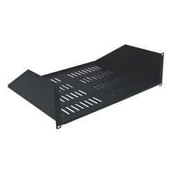 3U Server Universal Vented Rack Mount Shelf Cantilever Tray for 19 in. Network Equipment Rack & Cabinet Black