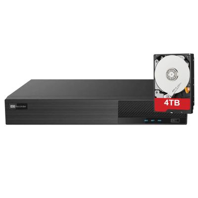 ACELEVEL 16 Channel DVR, 5MP, 2xSATA, 16CH Multiformat Analog + 8CH IP Video Input, NDAA Compliant, Mobile Surveillance (DVR-16CH3-5QA2-4TB)