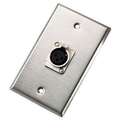 103F Single Female 3-Pole XLR Connector Wall Plate for NC3FD-L-1