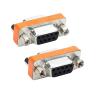 QQEURZSF 1Pcs DB9 9Pin mi ni Type Low Profile DB9 Plug Adapter Gender Changer Cross RS232(Female to Male) view 2