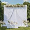 10x12FT White Seamless Backdrop Curtain for Parties,Wrinkle Free Silky Polyester Photo Backdrop Drapes for Wedding Birthday Baby Shower Graduation Photography Background,Each Panel 10x12FT Seamless view 1