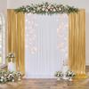 10x12FT White Seamless Backdrop Curtain for Parties,Wrinkle Free Silky Polyester Photo Backdrop Drapes for Wedding Birthday Baby Shower Graduation Photography Background,Each Panel 10x12FT Seamless view 2