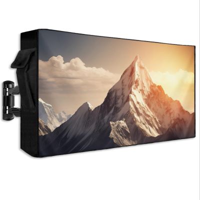 Mountains Natural Outdoor TV Cover 40 to 43 inch Landscape Alps Waterproof Weatherproof TV Covers for Outside with Zipper Remote Control Pocket Outdoor Flat Screen Protectors