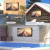 Mountains Natural Outdoor TV Cover 40 to 43 inch Landscape Alps Waterproof Weatherproof TV Covers for Outside with Zipper Remote Control Pocket Outdoor Flat Screen Protectors view 4