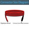 3.3FT 14AWG DC Power Cable 5.5mm x 2.5mm Male Connector Pre-Tinned Branch Wire DC Extension Cable 5525 Connector for LED Strip Lights CCTV Surveillance Cameras 3D Printers Solar Panels DIY Projects view 3