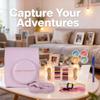 Instant Camera Accessories Kit for Mini 12, Complete Replacement Bundle with Camera Bag, Strap, Album, Clips, Frame, Stickers, and Pen - Protective PU Leather Bag, Photo (Pink) view 4