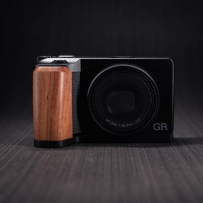 Wood Wooden Aluminum Alloy L Hand Grip Base Plate for Ri coh GR4 GRIV Camera (Desert Ironwood (Weight: 47g))