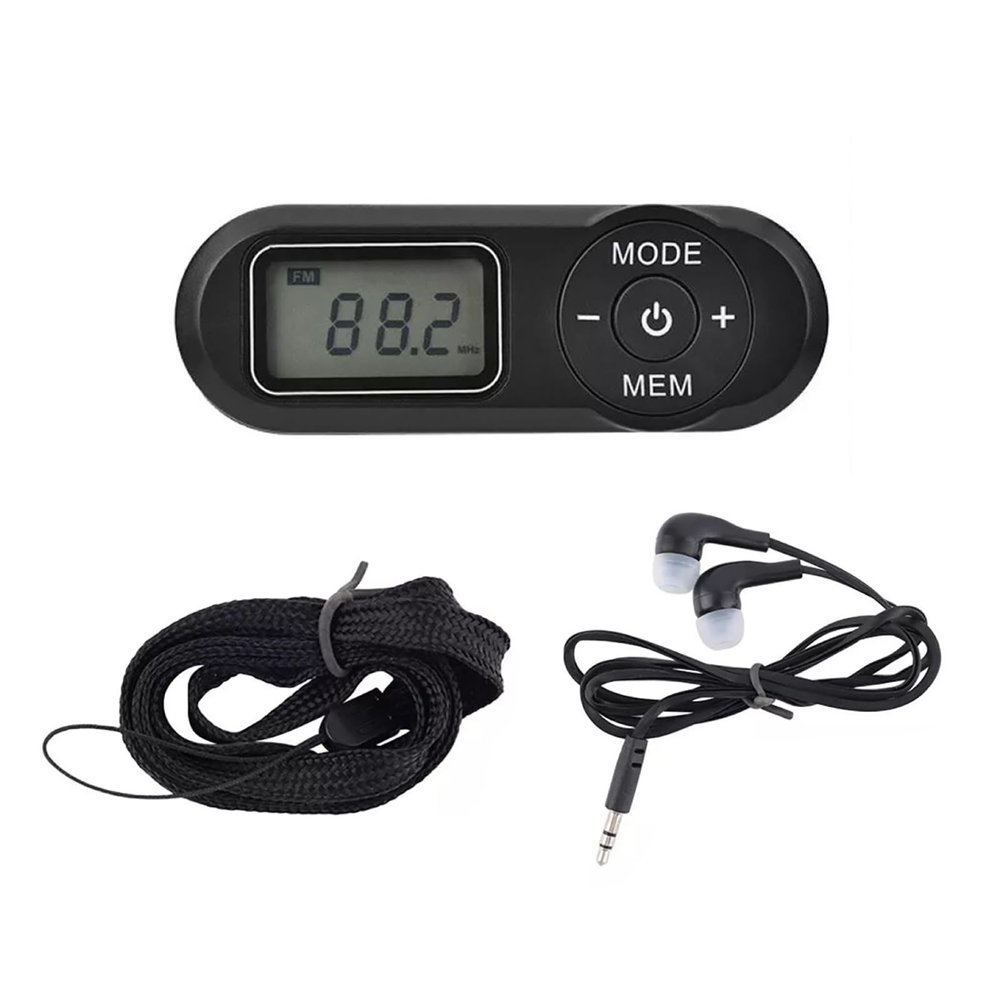 HRD-727 Pocket Personal Radios LCD Display Hi-Fi Stereo Sound Support Manual/Auto Tuning & Shutdown Memory for Sports