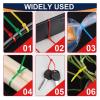 100pcs Self-Locking Nylon Wire Cable Zip Ties Cord Cable Ties Strap Fastening Loop Reusable Wire Wrap for Home Office(Blue) view 3