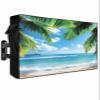 Coconut Tree Outdoor TV Cover 40 to 43 inch Tropical Beach Sky Sea Summer Scenery Waterproof Weatherproof TV Covers for Outside with Zipper Remote Control Pocket Outdoor Flat Screen Protectors view 1